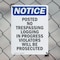 Signmission Posted No Trespassing Logging OSHA Notice Sign, Plastic, 7in W x 10in L, 2PK OS-2PACK-NS-P-710-V-17729 - alternate 6